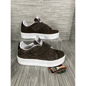 Goats Kids Girls‎ Hook-and-Loop Shoes Brown Suede Size 1